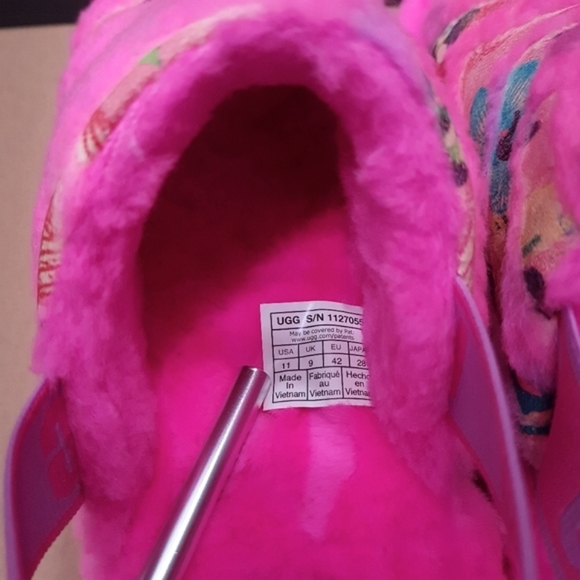 Ugg Fluff Yeah Tiger Flower Bright Pink Slingback Slip-on Slipper Womens US 11 - Picture 13 of 16